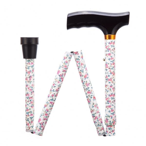 Aluminium opvouwbare wandelstok Pink Flower