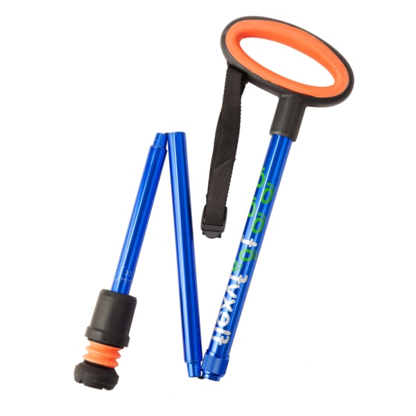 Aluminium opvouwbare wandelstok ovaal met Flexyfoot - Afbeelding 2