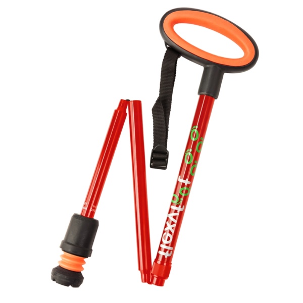 Aluminium opvouwbare wandelstok ovaal met Flexyfoot - Afbeelding 4