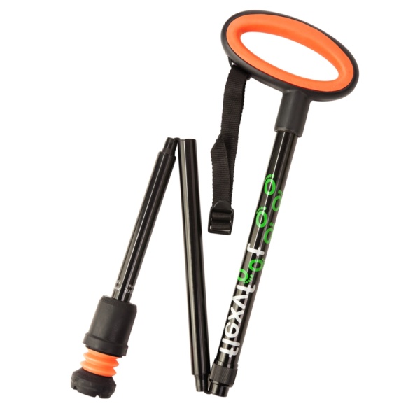 Aluminium opvouwbare wandelstok ovaal met Flexyfoot - Afbeelding 5